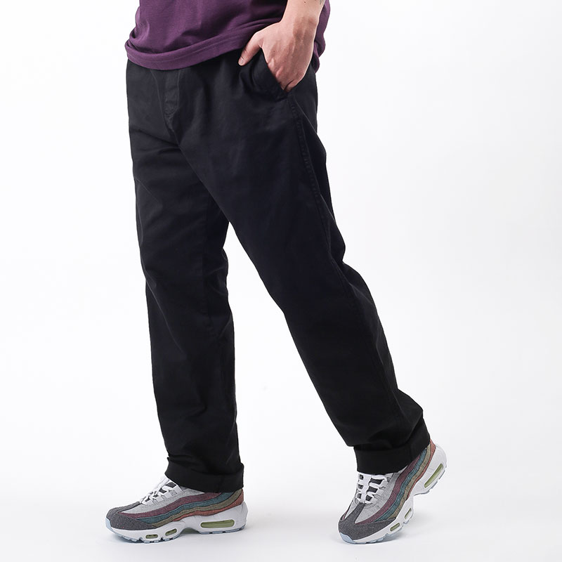 мужские черные брюки Carhartt WIP Lawton Pant I026517-black - цена, описание, фото 1